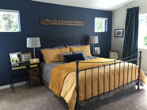 Navy And Yellow Bedroom – The Urban Decor