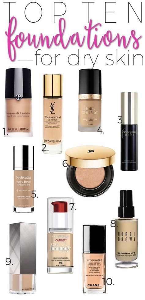 Top 10 Foundations for Dry Skin. — Beautiful Makeup Search | Foundation ...