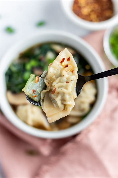 Easy Wonton Soup with Frozen Wontons - bits and bites