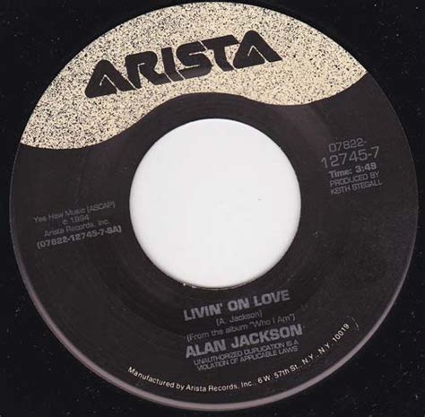 Alan Jackson - Livin' On Love (1994, Vinyl) | Discogs