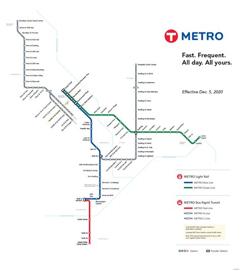 Minneapolis Light Rail Map - Keith N Olivier