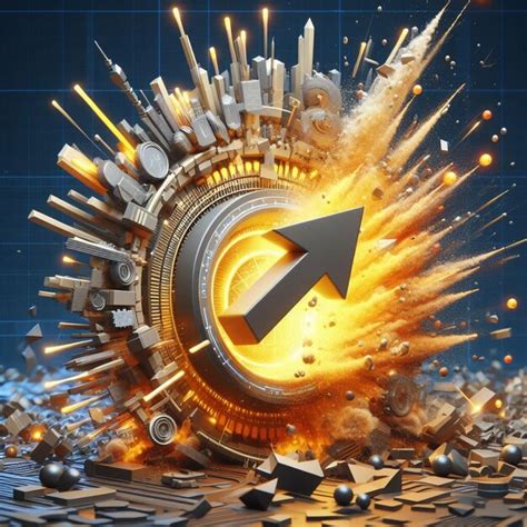 Premium AI Image | Explosion simulation with arrow sign original 3d ...