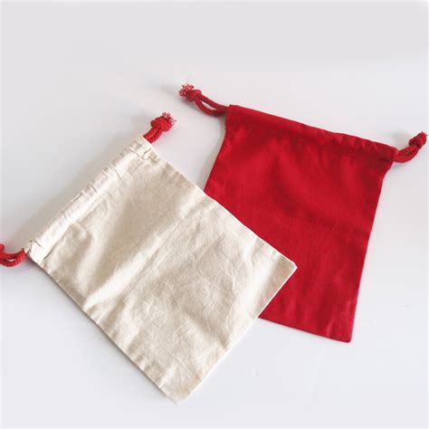 Red Cotton Drawstring Bags, Wholesale Drawstring Bags