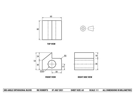 3rd Angle Orthographic Projection