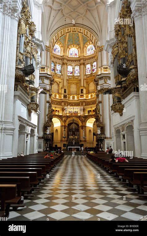 The magnificent interior of Granada cathedral, Spain Stock Photo - Alamy