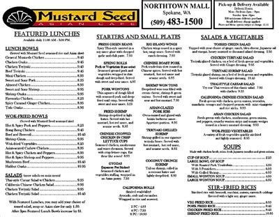 Mustard Seed - Spokane, Washington - Takeout / Delivery Menus on Waymarking.com