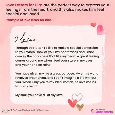 100+ Love Letters For Him Straight From The Heart