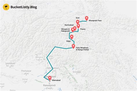 Karakoram Highway Map