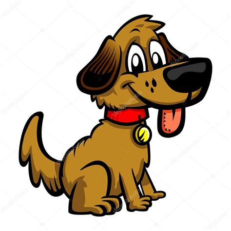 Chiot chien dessin animé vecteur illustration image vectorielle par ...