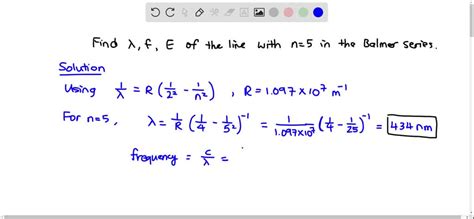 SOLVED:Five of the Balmer series lines of hydrogen have the wavelengths 3669.42 Å., Balmer ...