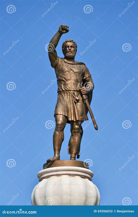 Monument of Philip II stock photo. Image of warrior, sculpture - 69206032