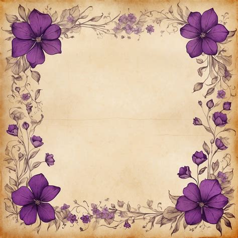Vintage Floral Frame Template Free Stock Photo - Public Domain Pictures