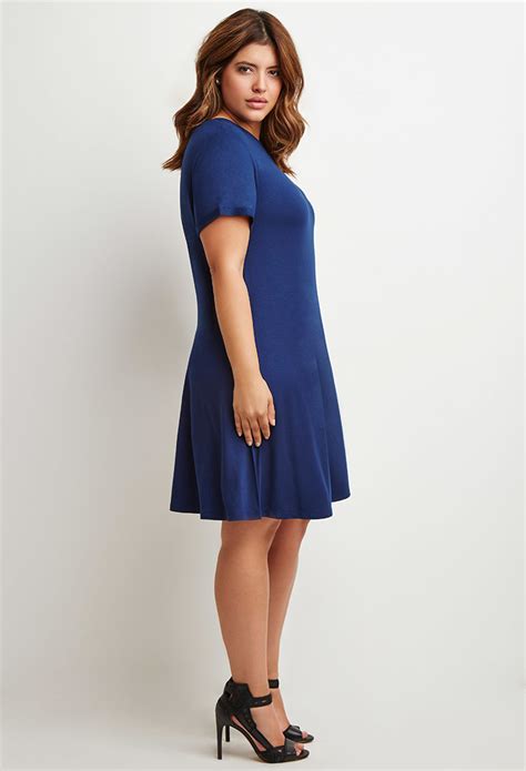 Lyst - Forever 21 Plus Size A-line T-shirt Dress in Blue