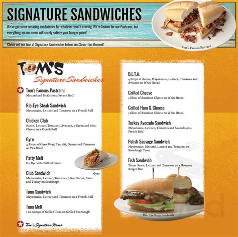 Tom's Burgers menu in Montebello, California, USA