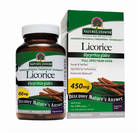 Nature's Answer Licorice Root Vegetarian Capsules 450 mg, 90 ct - Kroger