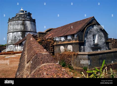 Fort Aguada and Fort Aguada Lighthouse Scenery View at Goa India Stock ...