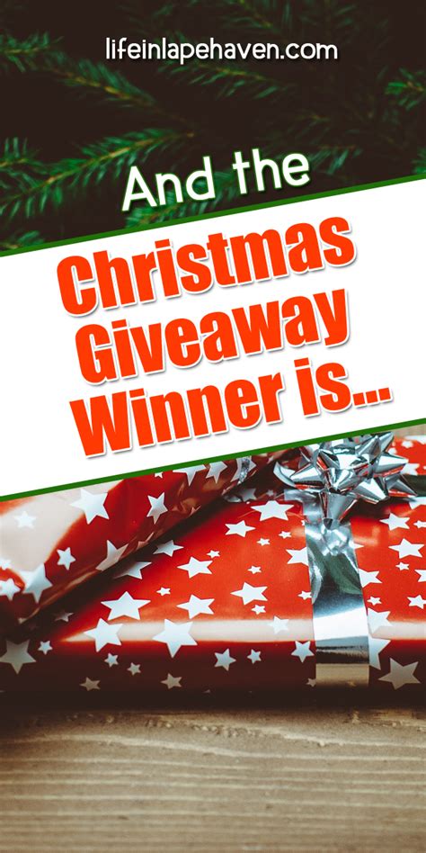 And the Christmas Giveaway Winner Is... - Life in Lape Haven