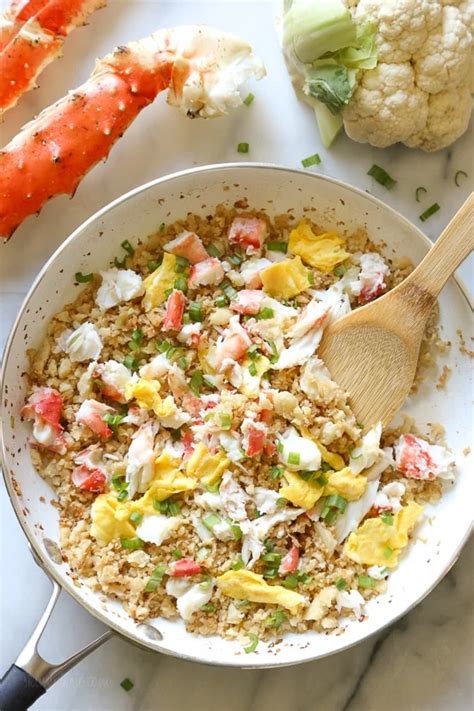 King Crab Cauliflower Fried Rice | Recipe | Cauliflower rice recipes, Rice recipes, Fried ...