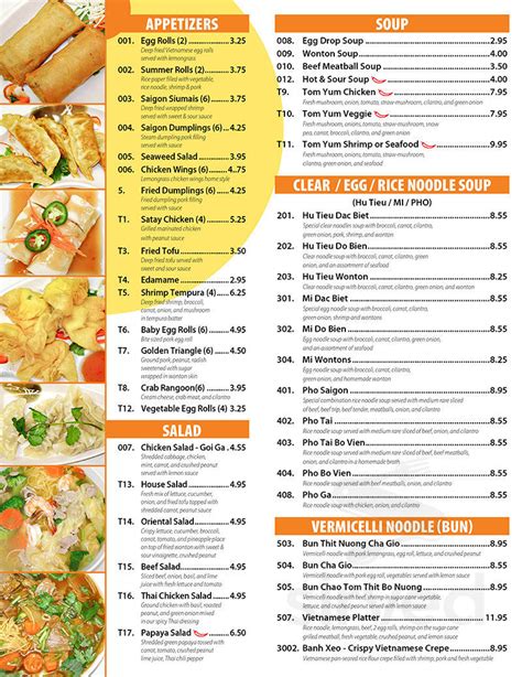 Little Saigon Restaurant menu in Springfield, Illinois