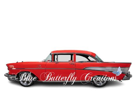 1957 Chevy Bel Air Digital PNG, Chevy Classic Car PNG, Antique Chevy ...