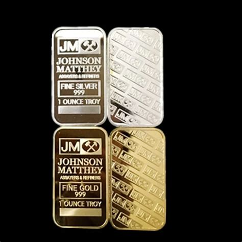 1OZ Replica Gold Coins JOHNSON MATTHEY America JM Bullion Bars Silver commemorative Coin.Free ...