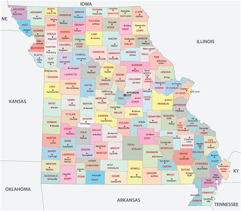 Missouri Counties Map | Mappr