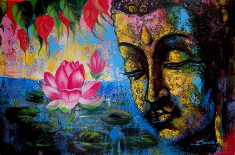 Buddha Lotus Painting at PaintingValley.com | Explore collection of Buddha Lotus Painting