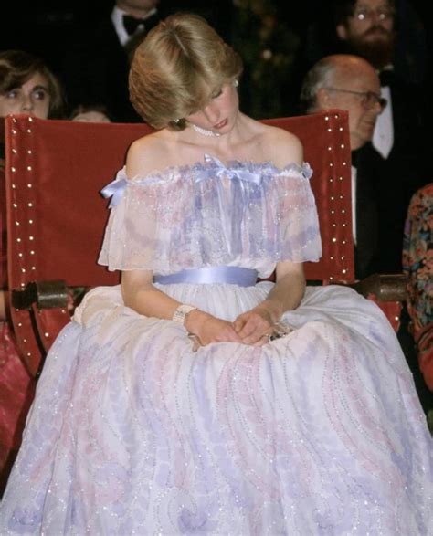 Princess Diana falling asleep during an event at the Victoria and Albert museum in 1981. iconic ...