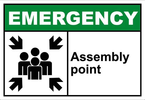 Assembly Point Sign Emergency