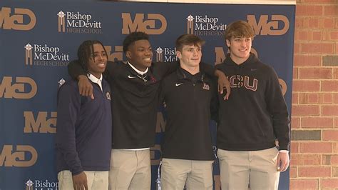 Bishop McDevitt sees four Crusaders sign to play for Division 1 schools | fox43.com