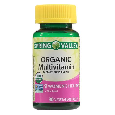 Spring Valley Women's Organic Multivitamin Vegetarian Tablets, 30 Ct - Walmart.com