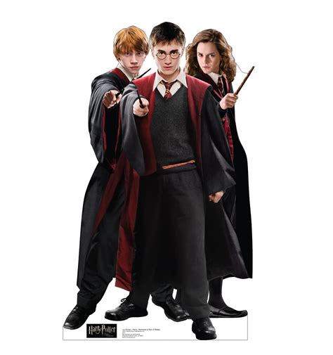 Buy Cardboard People Harry, Hermione & Ron in Robes Life Size Cardboard Cutout Standup - Harry ...