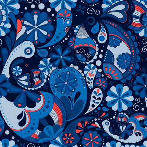 Blue paisley pattern background, Indian | Premium PSD - rawpixel