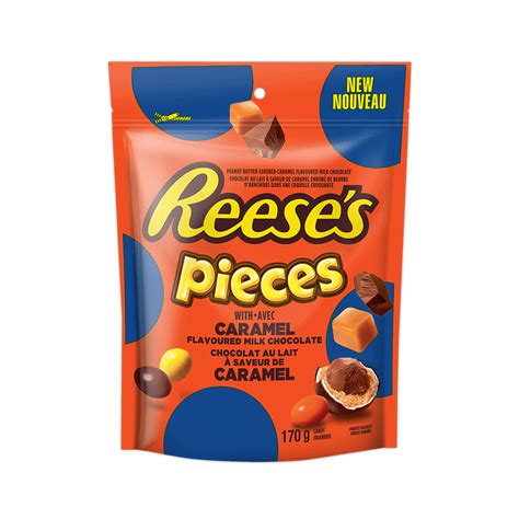 REESE'S PIECES Caramel Flavoured Milk Chocolate Candy, 170g bag