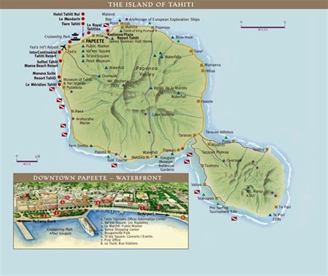 Large Tahiti Island Maps for Free Download and Print | High-Resolution ...