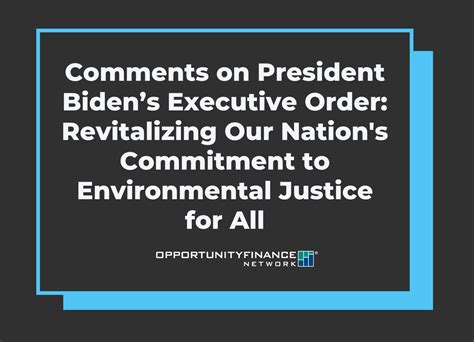 Comments on President Biden’s Executive Order: Revitalizing Our Nation's Commitment to ...