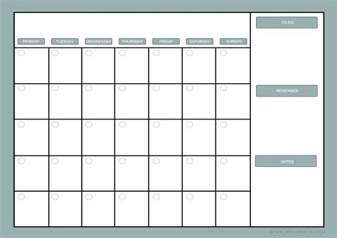 Planner Calendar Printable