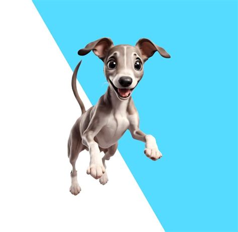 Premium PSD | Cute greyhound dog