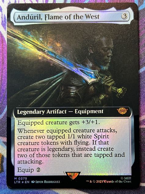 Anduril, Flame of the West LTR Extended Art Foil – Bootleg Mage