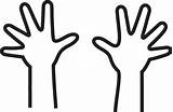Two Hands Coloring Pages sketch template