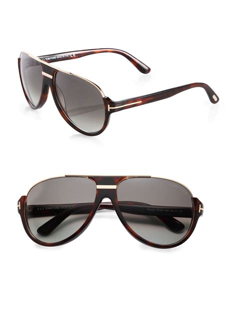 Tom ford Dimitry Aviator Sunglasses in Black | Lyst