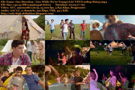 Only High Definition: One Direction - Live While We're Young (AAC-VEVO ...