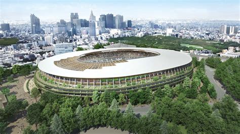 Estadio Olímpico de Kengo Kuma para Tokio 2020 comienza su construcción ...