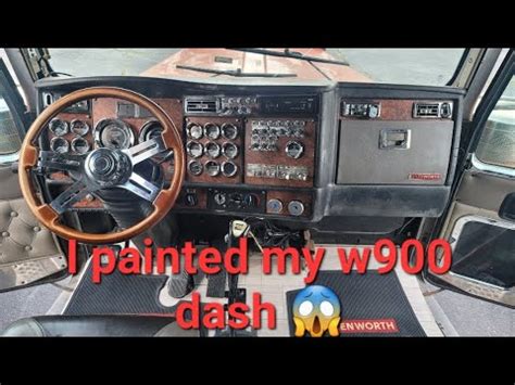 How to paint kenworth w900 dashboard | DIY dashboard paint #w900 #kenworth #trucking #diy - YouTube