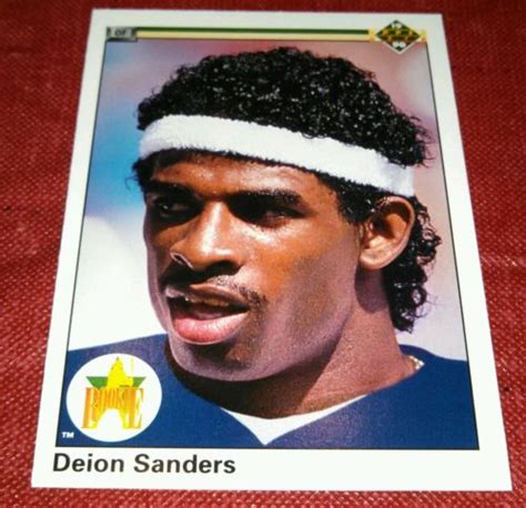 1990 UPPER DECK ROOKIE #13 DEION SANDERS NEW YORK YANKEES BASEBALL CARD ...