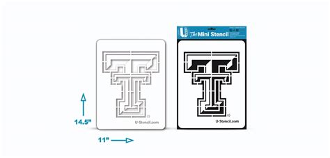 Texas Tech Double T - The Mini TTOOS-202 | U-Stencil - A Stencil Universe