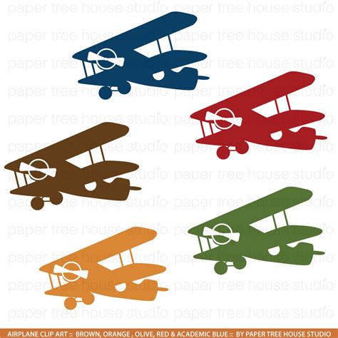 Airplane Clip Art. Vintage Airplane Clipart. Airplane PNG. - Etsy