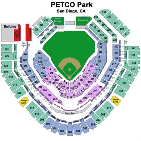 Petco Park Seat Map San Diego, CA Online Tickets, Buy Tickets, College Bowl Games, Petco Park ...