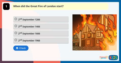 Year 1 Great Fire of London Quiz | Classroom Secrets Kids