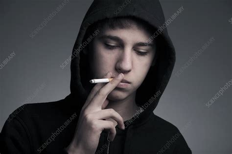 Youth smoking - Stock Image - C007/3829 - Science Photo Library